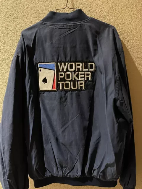 RARE VINTAGE WPT World Poker Tour Men’s Blue Jacket Size L