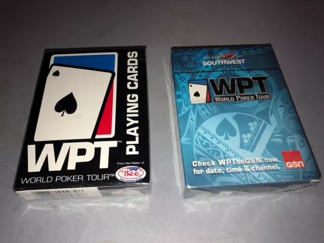 WPT World Poker Tour Playing Cards One Southwest Airlines Lot 2 SEALED DECKS