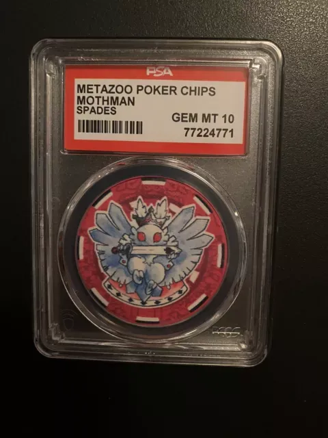PSA 10 GEM MINT Metazoo Kickstarter WPT Mothman Spades $250 Poker Chip