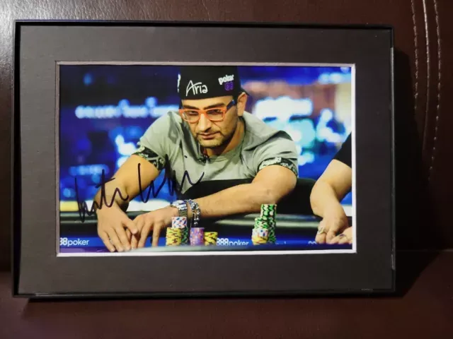 WPT Poker Player ANTONIO ESFANDIARI Signed Autographed Framed Photo COA WSOP
