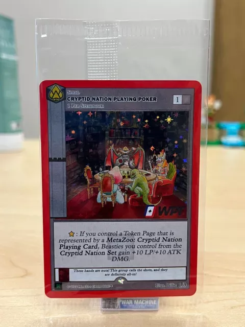 Cryptid Nation Playing Poker MetaZoo WPT Holo Promo Card NM/MINT Sealed
