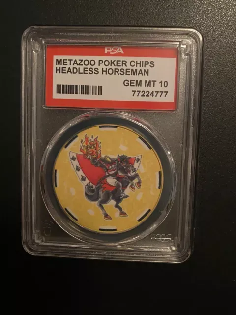 PSA 10 GEM MINT Metazoo Kickstarter WPT Headless Horseman $2 Poker Chip