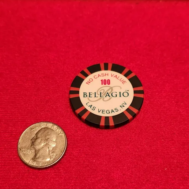 Bellagio Las Vegas $100 One Hundred WPT WSOP Gambling Poker Token Chip