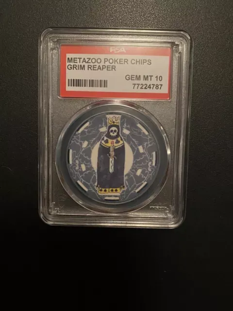 PSA 10 GEM MINT Metazoo Kickstarter WPT Grim Reaper $20 Poker Chip