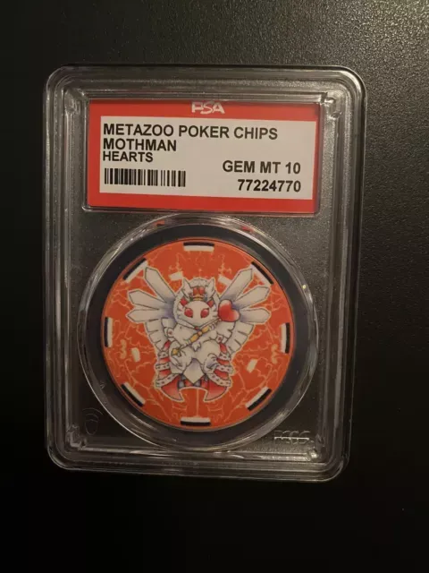 PSA 10 GEM MINT Metazoo Kickstarter WPT Mothman Hearts $50 Poker Chip