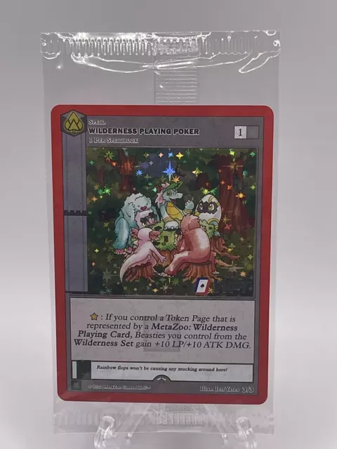 Wilderness Playing Poker MetaZoo WPT Holo Promo Card NM/MINT Sealed #3/3
