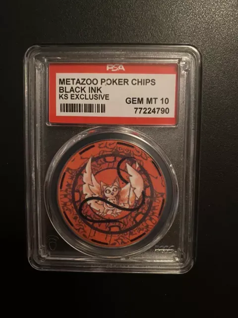 PSA 10 GEM MINT Metazoo Kickstarter WPT Bounty Red Ink Poker Chip Limited Ed