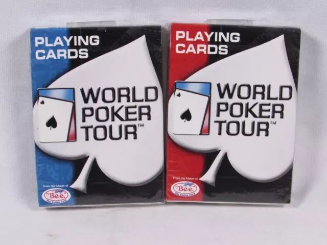 2004 BEE World Poker Tour Playing Cards Order WPT No. 981 RED & BLUE (2 Packs)