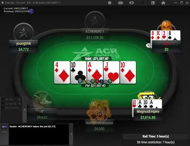 ACRPoker hosts 6-max, high-stakes pot limit Omaha games