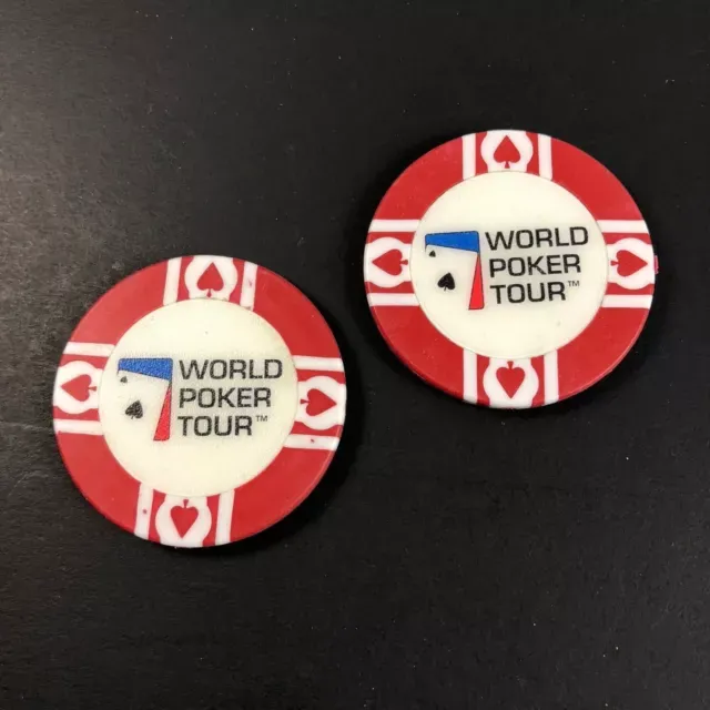 World Poker Tour WPT Poker Chips 2 Piece Lot TV Show Collectible