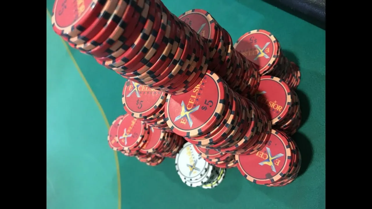 Towers of Poker Chip Stacks at Aruba Holiday Inn Casino - YouTube