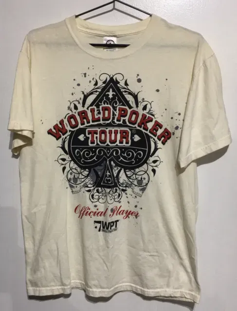 WPT Official Player T SHIRT World Poker Tour Preowned Adult M