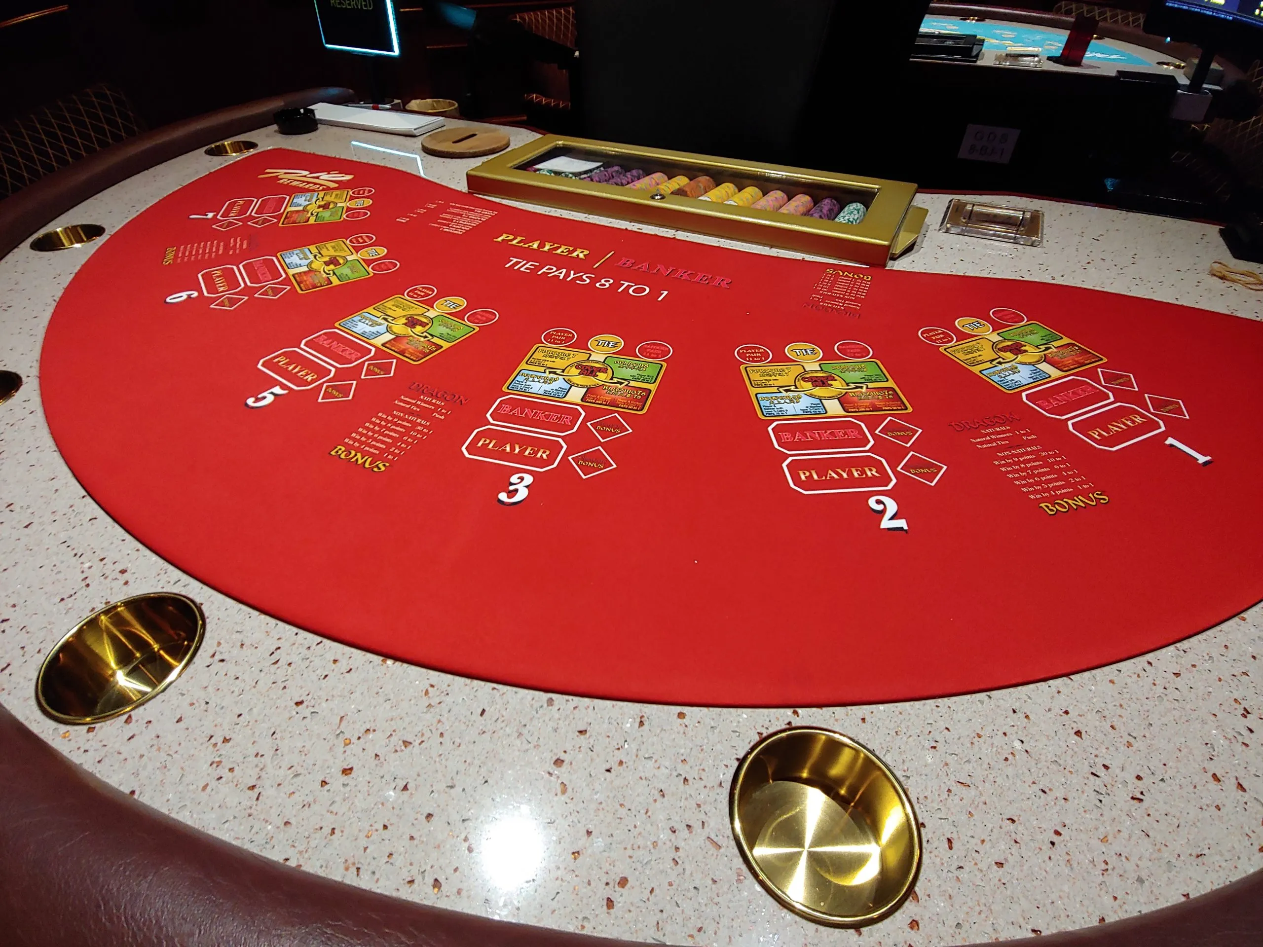 Baccarat table in High Limit at Rio Casino on March 18, 2024.