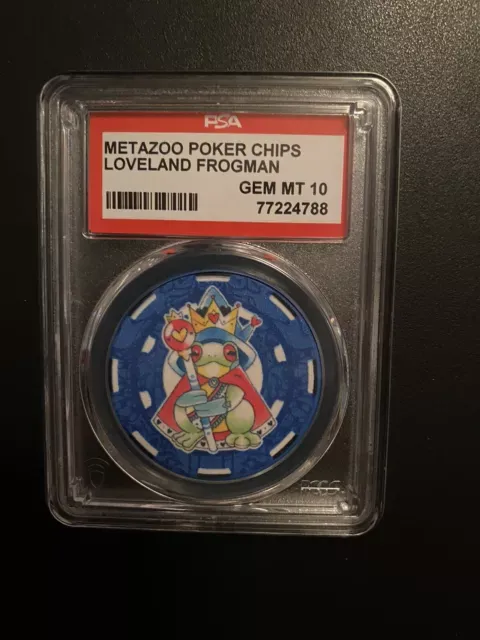 PSA 10 GEM MINT Metazoo Kickstarter WPT Loveland Frogman $10 Poker Chip
