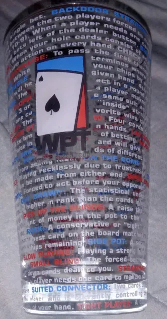 WPT World Poker Tour Drinking Glass